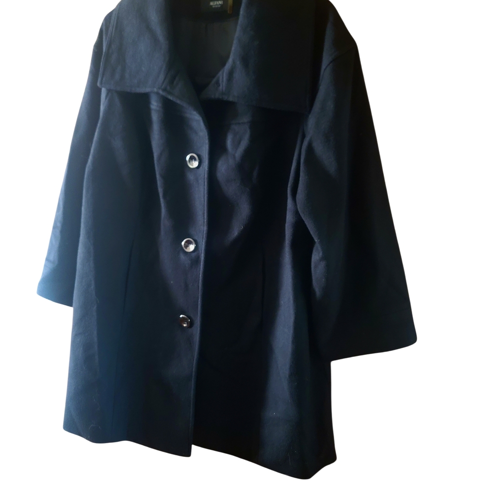 Alfani Classic Dark Wool Soft Pea Coat